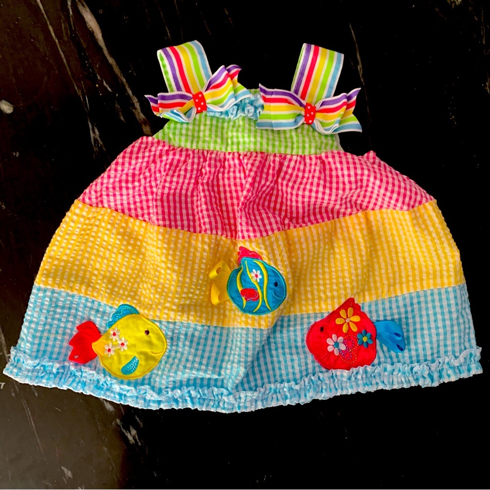 Rare Editions Gingham Dress - 3-6 months